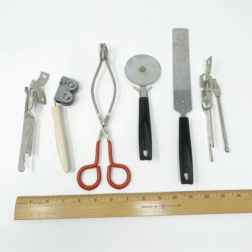Vintage‎ EKCO Kitchen Utensils Accessories Mixed Lot Tongs Cutter Can Opener GUC